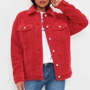 nwt missguided • teddy jacket oversized